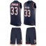 Nike Chicago Bears #33 Jaylon Johnson Navy Blue Team Color Mens Stitched NFL Limited Tank Top Suit Jersey