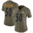 Nike Pittsburgh Steelers #50 Ryan Shazier Olive Womens Stitched NFL Limited 2017 Salute to Service Jersey
