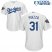 Los Angeles Dodgers #31 Mike Piazza White Cool Base 2018 World Series Stitched Youth MLB Jersey