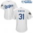 Los Angeles Dodgers #31 Mike Piazza White Cool Base 2018 World Series Stitched Youth MLB Jersey