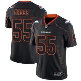 Nike Denver Broncos #55 Bradley Chubb Lights Out Black Mens Stitched NFL Limited Rush Jersey