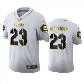 Green Bay Packers #23 Jaire Alexander Mens Nike White Golden Edition Vapor Limited NFL 100 Jersey