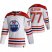 Edmonton Oilers #77 Oscar Klefblom White Mens Adidas 2020-21 Reverse Retro Alternate NHL Jersey