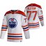 Edmonton Oilers #77 Oscar Klefblom White Mens Adidas 2020-21 Reverse Retro Alternate NHL Jersey