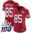 Nike San Francisco 49ers #85 George Kittle Red Super Bowl LIV 2020 Team Color Womens Stitched NFL 100th Season Vapor Limited Jersey
