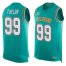 Nike Miami Dolphins #99 Jason Taylor Aqua Green Team Color Mens Stitched NFL Limited Tank Top Jersey