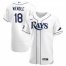 Tampa Bay Rays #18 Joey Wendle Mens Nike White Home 2020 World Series Bound Authentic Player MLB Jersey