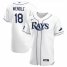 Tampa Bay Rays #18 Joey Wendle Mens Nike White Home 2020 World Series Bound Authentic Player MLB Jersey