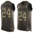 Nike Atlanta Falcons #24 Devonta Freeman Green Mens Stitched NFL Limited Salute To Service Tank Top Jersey
