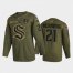 Seattle Seattle Kraken #21 Alexander Wennberg Mens Adidas Veterans Day 2022 Military Appreciation NHL Jersey – Olive Mens