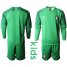 Italy Blank Green Goalkeeper Long Sleeves Kid Soccer Country Jersey