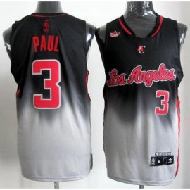 Los Angeles Clippers #3 Chris Paul Black Grey Revolution 30 Swingman NBA Jerseys Cheap
