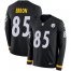 Nike Pittsburgh Steelers #85 Eric Ebron Black Team Color Youth Stitched NFL Limited Therma Long Sleeve Jersey
