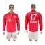 Bayern Munchen #17 Boateng Home Long Sleeves Soccer Club Jersey