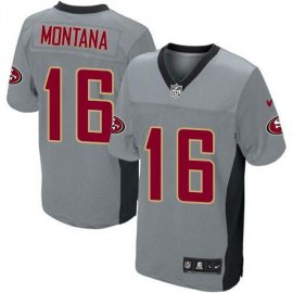 Nike San Francisco 49ers #16 Joe Montana Grey Shadow Youth Stitched NFL Elite Jersey