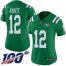 Nike New York Jets #12 Joe Namath Green Womens Stitched NFL Limited Rush 100th Season Jersey
