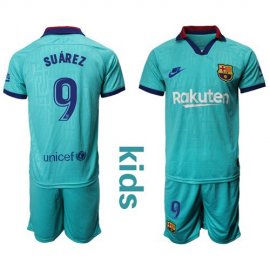 Barcelona #9 Suarez Third Kid Soccer Club Jersey