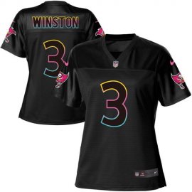 Nike Tampa Bay Buccaneers #3 Jameis Winston Black Womens NFL Fashion Game Jersey