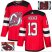 Adidas New Jersey Devils #13 Nico Hischier Red Home Authentic Fashion Gold Stitched NHL Jersey