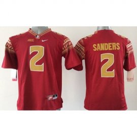 Youth Florida State Seminoles #2 Deion Sander Red Limited Stitched NCAA Jersey