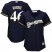 Milwaukee Brewers #46 Corey Knebel Navy Blue Alternate Womens Stitched MLB Jersey