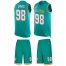 Nike Miami Dolphins #98 Raekwon Davis Aqua Green Team Color Mens Stitched NFL Limited Tank Top Suit Jersey