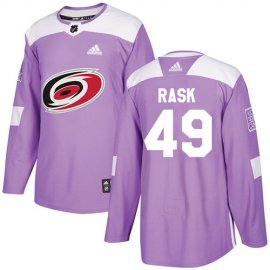 Adidas Carolina Hurricanes #49 Victor Rask Purple Authentic Fights Cancer Stitched Youth NHL Jersey