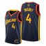 Nike Golden State Warriors #4 Moses Moody Navy Swingman 2022 NBA Finals City Edition Jersey Mens