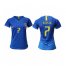 Womens Brazil #7 D. Costa Away Soccer Country Jersey