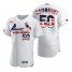 St.Louis Cardinals #50 Adam Wainwright Mens Nike White Fluttering USA Flag Limited Edition Authentic MLB Jersey