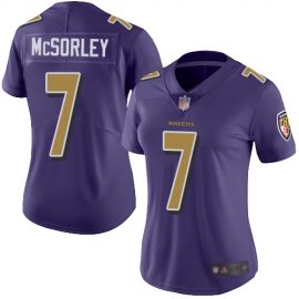 Nike Baltimore Ravens #7 Trace McSorley Purple Womens Stitched NFL Limited Rush Jersey