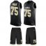 Nike New Orleans Saints #75 Andrus Peat Black Team Color Mens Stitched NFL Limited Tank Top Suit Jersey