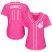 Cleveland Indians #11 Jose Ramirez Pink Fashion Womens Stitched MLB Jersey