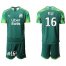 Marseille #16 Pele Army Green Goalkeeper Soccer Club Jersey