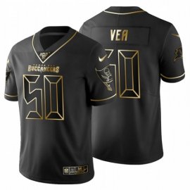 Tampa Bay Buccaneers #50 Vita Vea Mens Nike Black Golden Limited NFL 100 Jersey