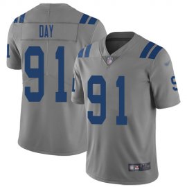Nike Indianapolis Colts #91 Sheldon Day Gray Mens Stitched NFL Limited Inverted Legend Jersey