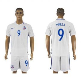 Chile #9 Pinilla Away Soccer Country Jersey