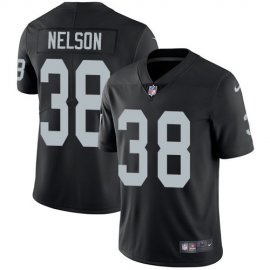 Nike Las Vegas Raiders #38 Nick Nelson Black Team Color Mens Stitched NFL Vapor Untouchable Limited Jersey