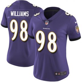 Nike Baltimore Ravens #98 Brandon Williams Purple Team Color Womens Stitched NFL Limited Vapor Untouchable Limited Jersey