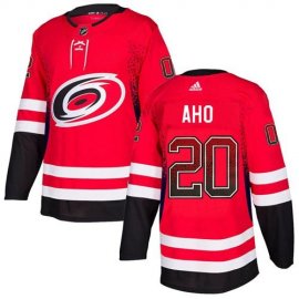 Adidas Carolina Hurricanes #20 Sebastian Aho Red Home Authentic Drift Fashion Stitched NHL Jersey