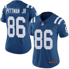 Nike Indianapolis Colts #86 Michael Pittman Jr. Royal Blue Team Color Womens Stitched NFL Vapor Untouchable Limited Jersey