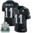 Nike Philadelphia Eagles #11 Carson Wentz Black Alternate Super Bowl LII Champions Mens Stitched NFL Vapor Untouchable Limited Jersey