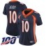 Nike Denver Broncos #10 Jerry Jeudy Navy Blue Alternate Womens Stitched NFL 100th Season Vapor Untouchable Limited Jersey