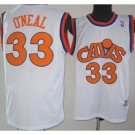 Cleveland Cavaliers 33 Shaquille Oneal White Jersey Cheap