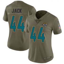 Nike Jacksonville Jaguars #44 Myles Jack Olive Womens Stitched NFL Limited 2017 Salute to Service Jersey