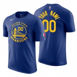 Golden State Warriors Custom Royal Mens Nike 2021-22 NBA 75th Anniversary Diamond T-Shirt