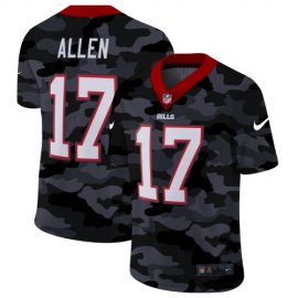 Buffalo Buffalo Bills #17 Josh Allen Mens Nike 2020 Black CAMO Vapor Untouchable Limited Stitched NFL Jersey