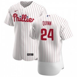 Philadelphia Phillies #24 Roman Quinn Mens Nike White Home 2020 Authentic Player MLB Jersey
