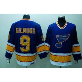 St. Louis Blues #9 Doug Gilmour Stitched Blue CCM Throwback NHL Jersey