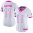 Nike Pittsburgh Steelers #11 Chase Claypool White/Pink Womens Stitched NFL Limited Rush Fashion Jersey